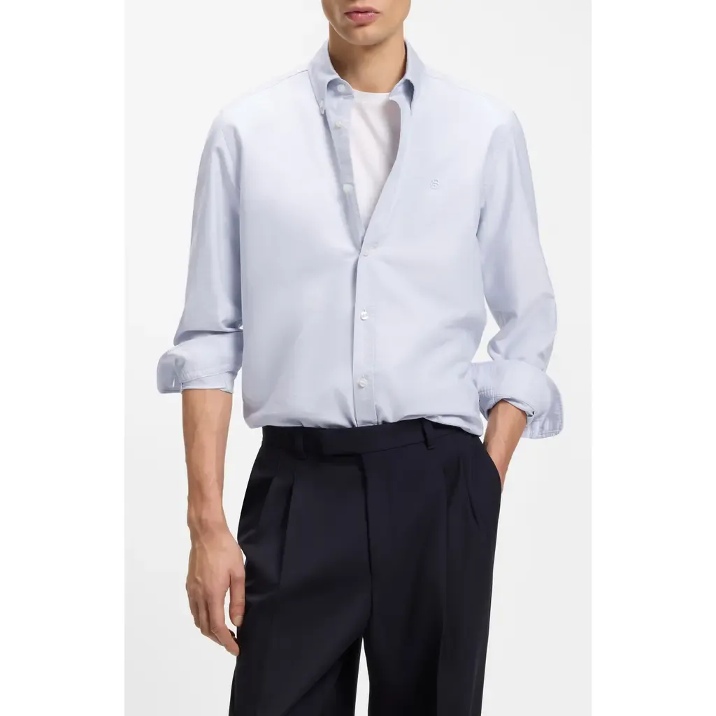 Liam Cotton Button-Up Shirt by BOSS
