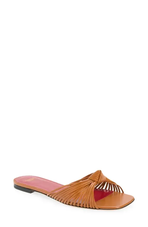 Annet Knotted Flat Slide Sandal by Valentino