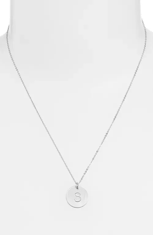 Initial Disc Necklace by Nashelle