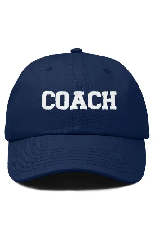Coach Embroidered Sports Dad Cap by Dalix