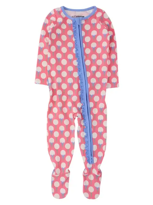 Modal Blend Ruffle One Piece Footie Pajamas by RuffleButts