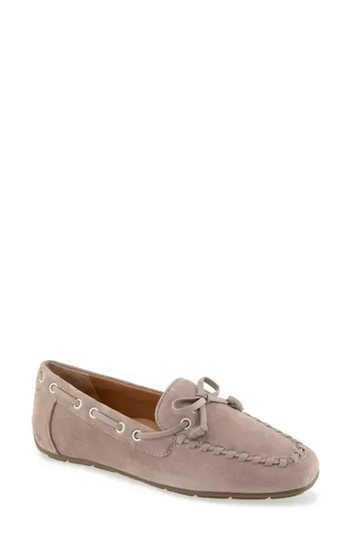 Salko Flat in Mocha Taupe Suede