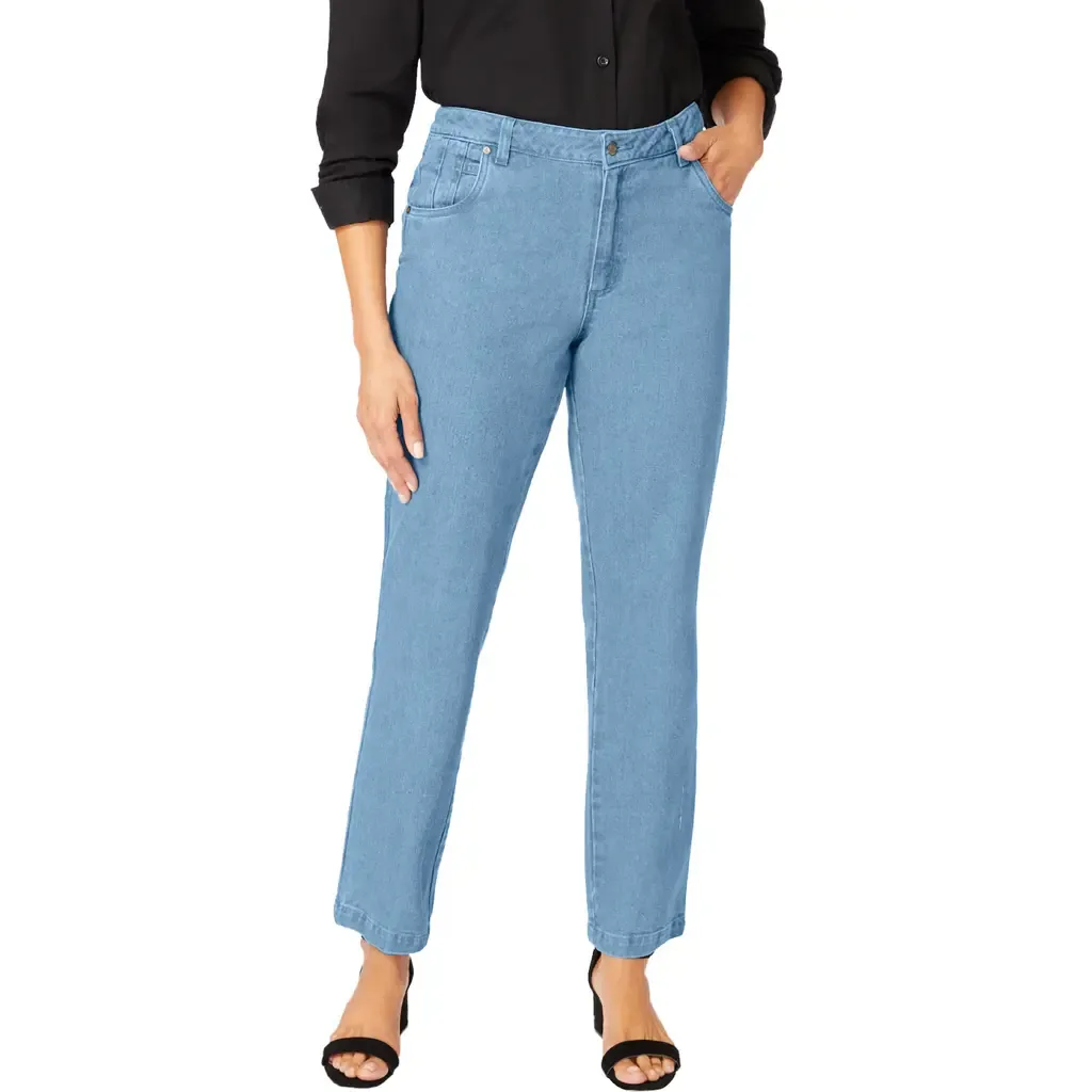 Classic Cotton Denim Straight-Leg Jean