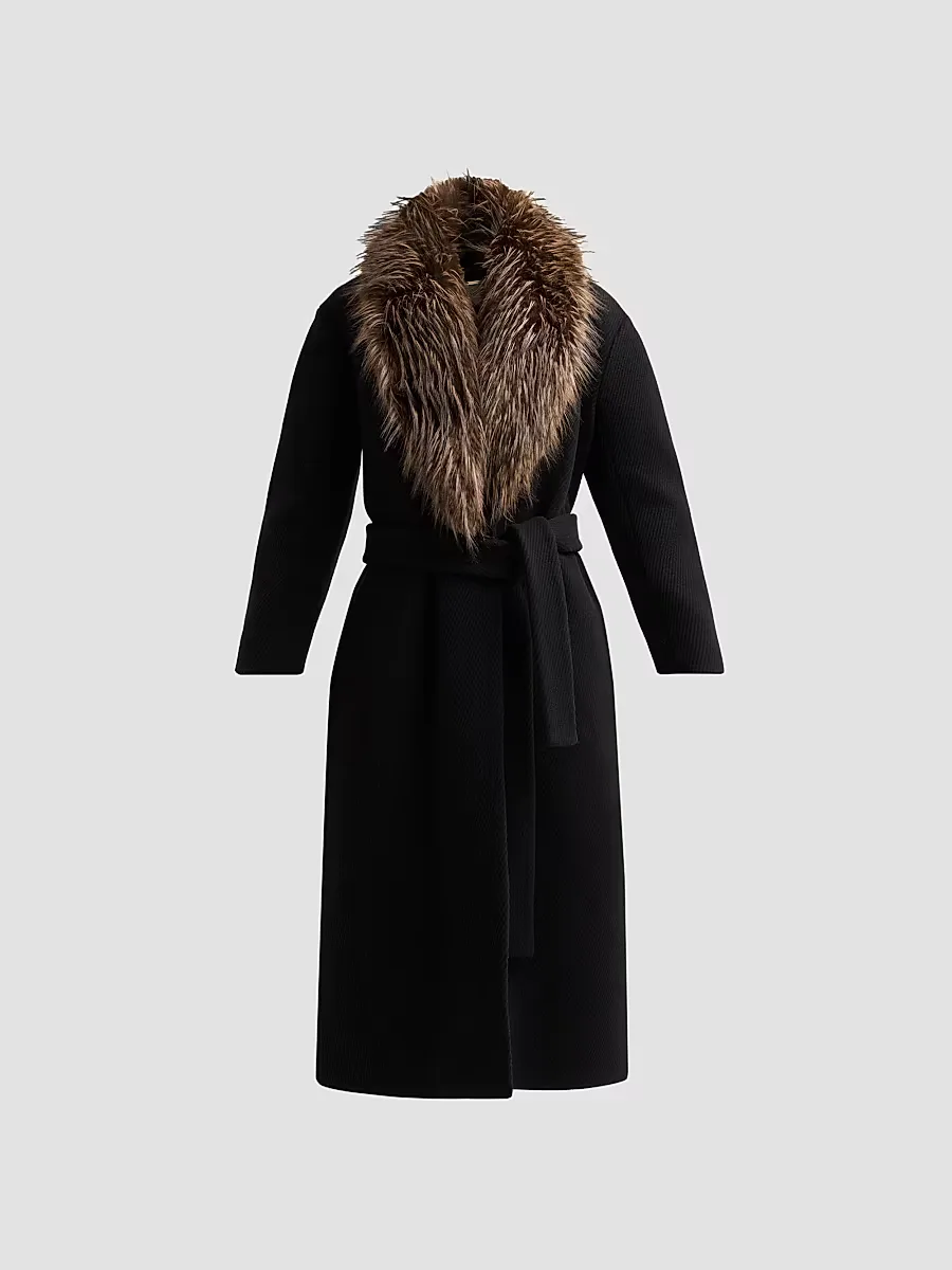 Valiant Faux Fur-Collar Coat by Zimmermann