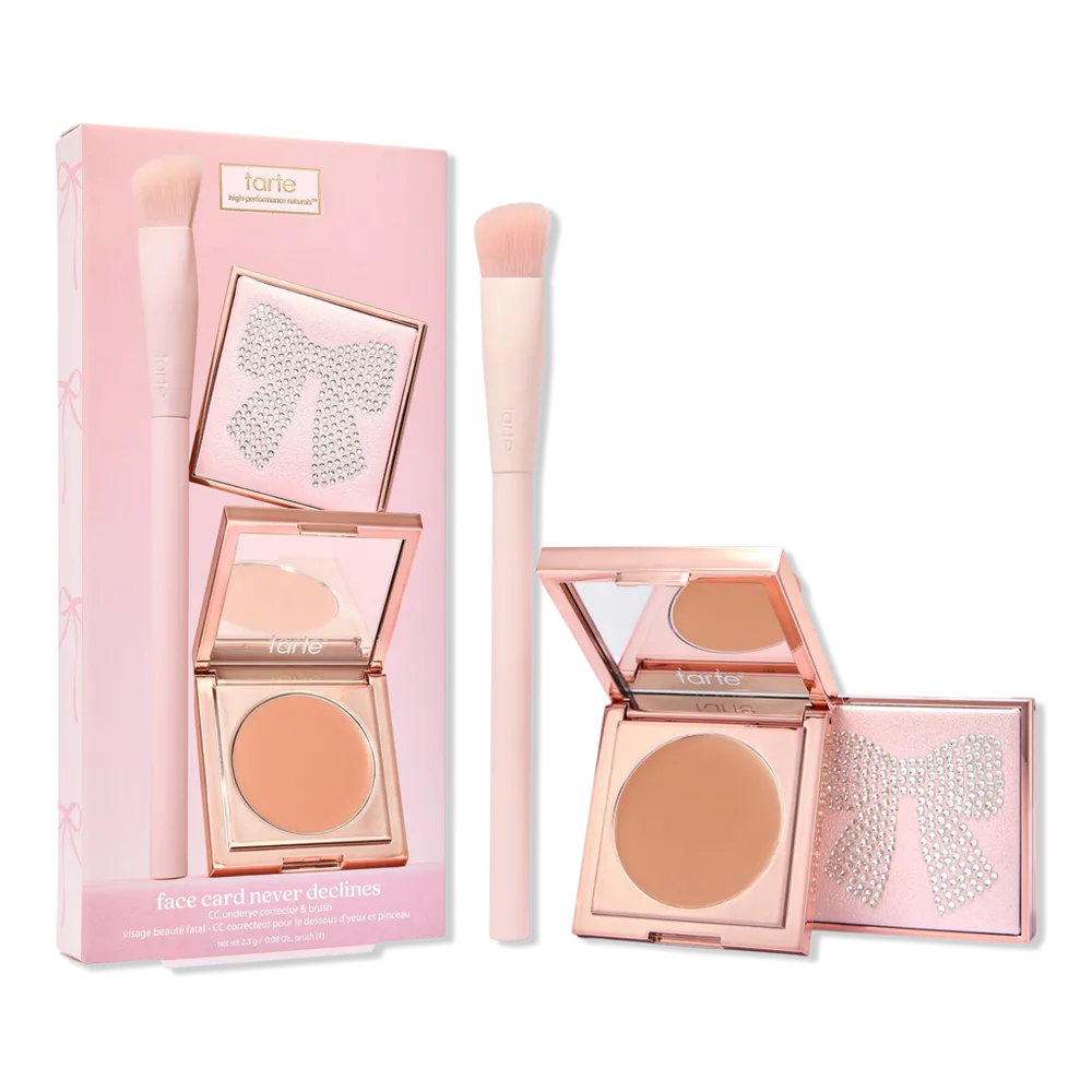 Face Card Never Declines CC Undereye Corrector & Brush by Tarte