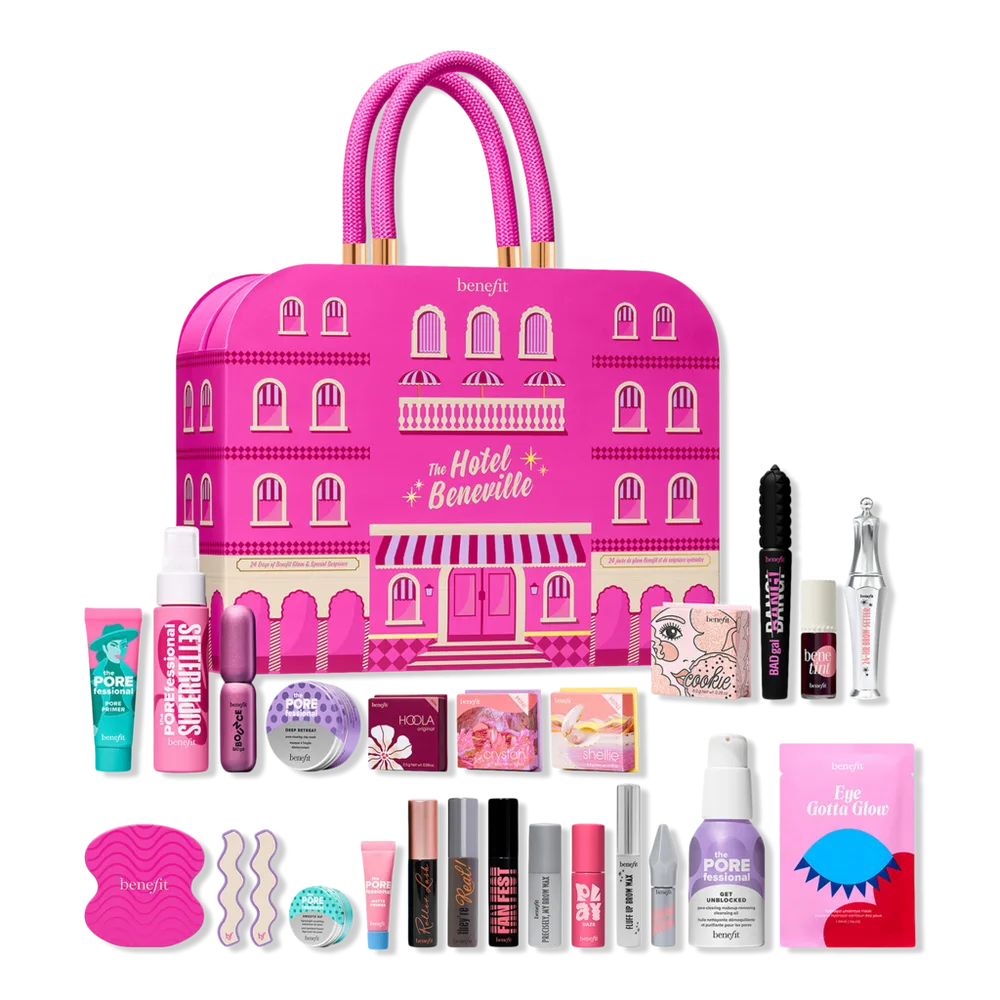 The Hotel Beneville 24-Day Beauty Advent Calendar Holiday Gift Set by Benefit Cosmetics