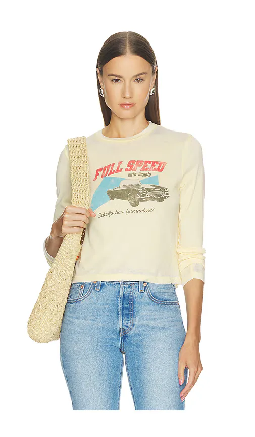 Full Speed Auto Supply Burnout Vintage Long Sleeve Top by DAYDREAMER