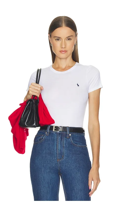Club Cotton Short Sleeve Bodysuit by Polo Ralph Lauren Intimates