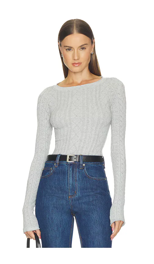So Soft Seamless Modal Cable Long Sleeve Top by Free People