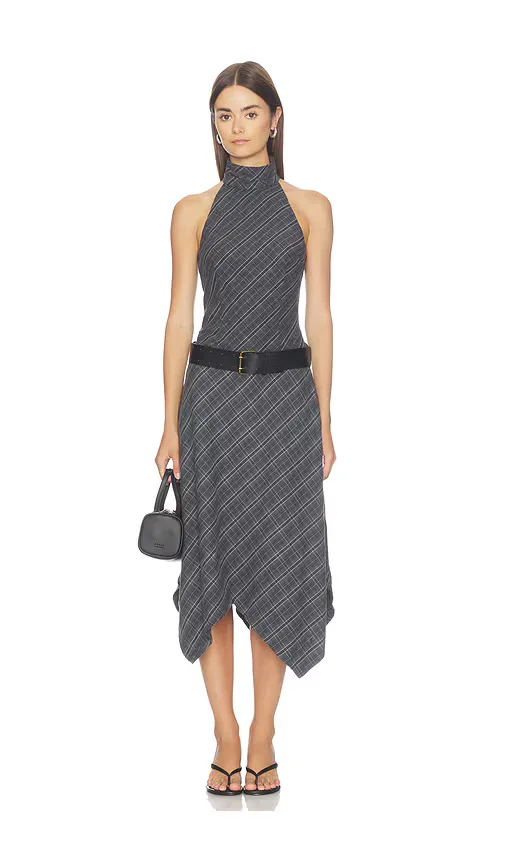 Noa High Neck Midi Dress by ALL THE WAYS