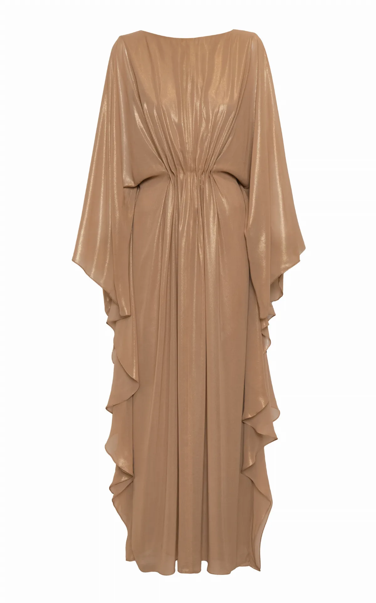 A Mano Pleated Caftan Maxi Dress by Andres Otalora