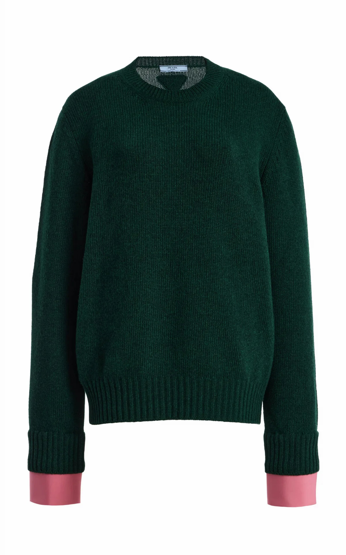 Color-Blocked Wool-Cashmere Sweater by Prada