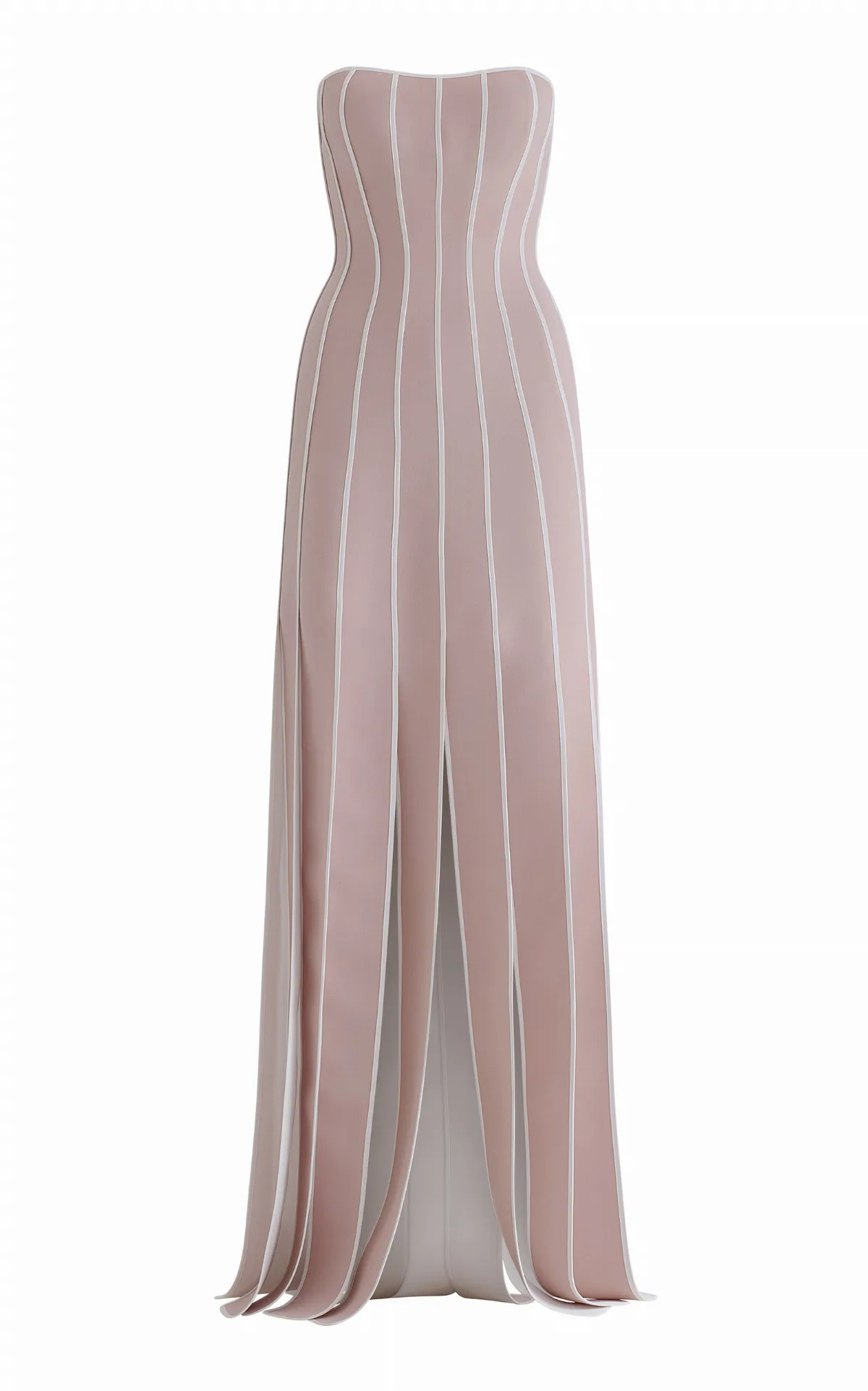 Sonorous Strapless Crepe Gown