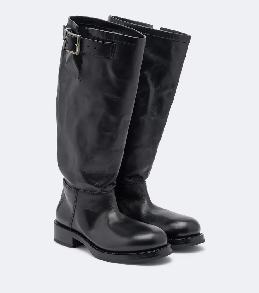 Leather Biker Boots by Balenciaga