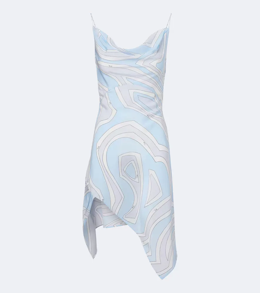 Labirinto Silk Crêpe De Chine Minidress by Pucci