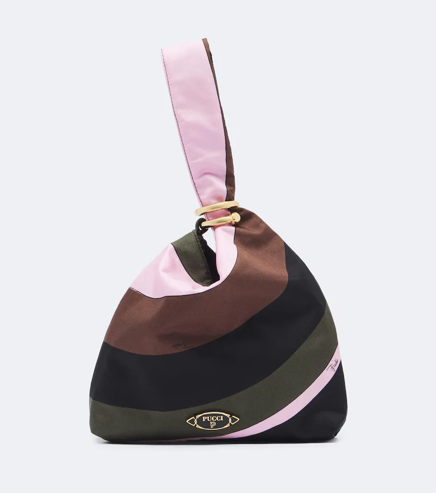Emilio Iride Twill Top-Handle Bag by Pucci