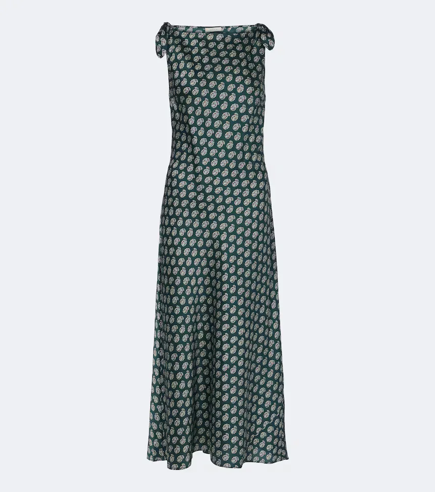 Mariselle Paisley Silk-Blend Midi Dress by Doen