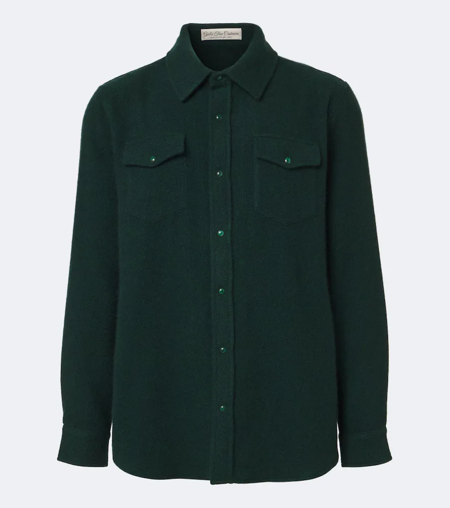 Cashmere Shirt with Malachite by God's True Cashmere