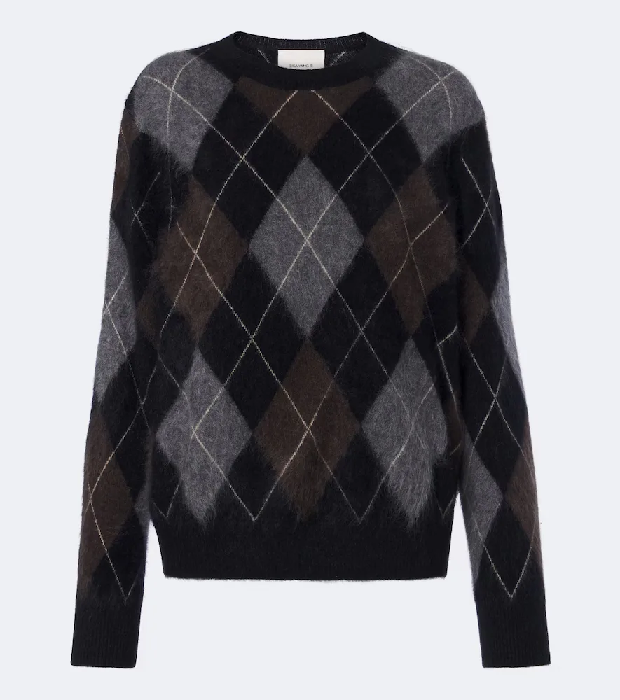 Margy Argyle Cashmere Sweater by Lisa Yang