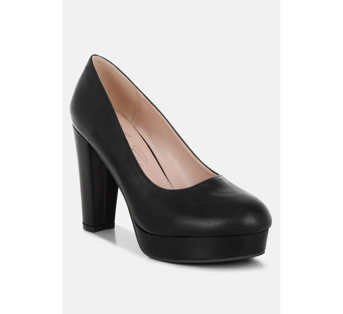 Damsor Leather Block Heel Pumps by London Rag