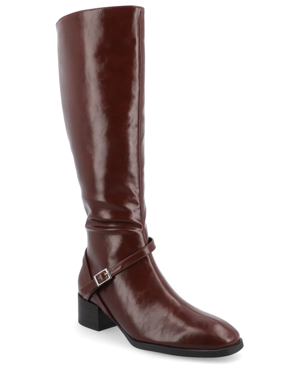 Rhianah Block Heel Knee High Riding Boots by Journee Collection
