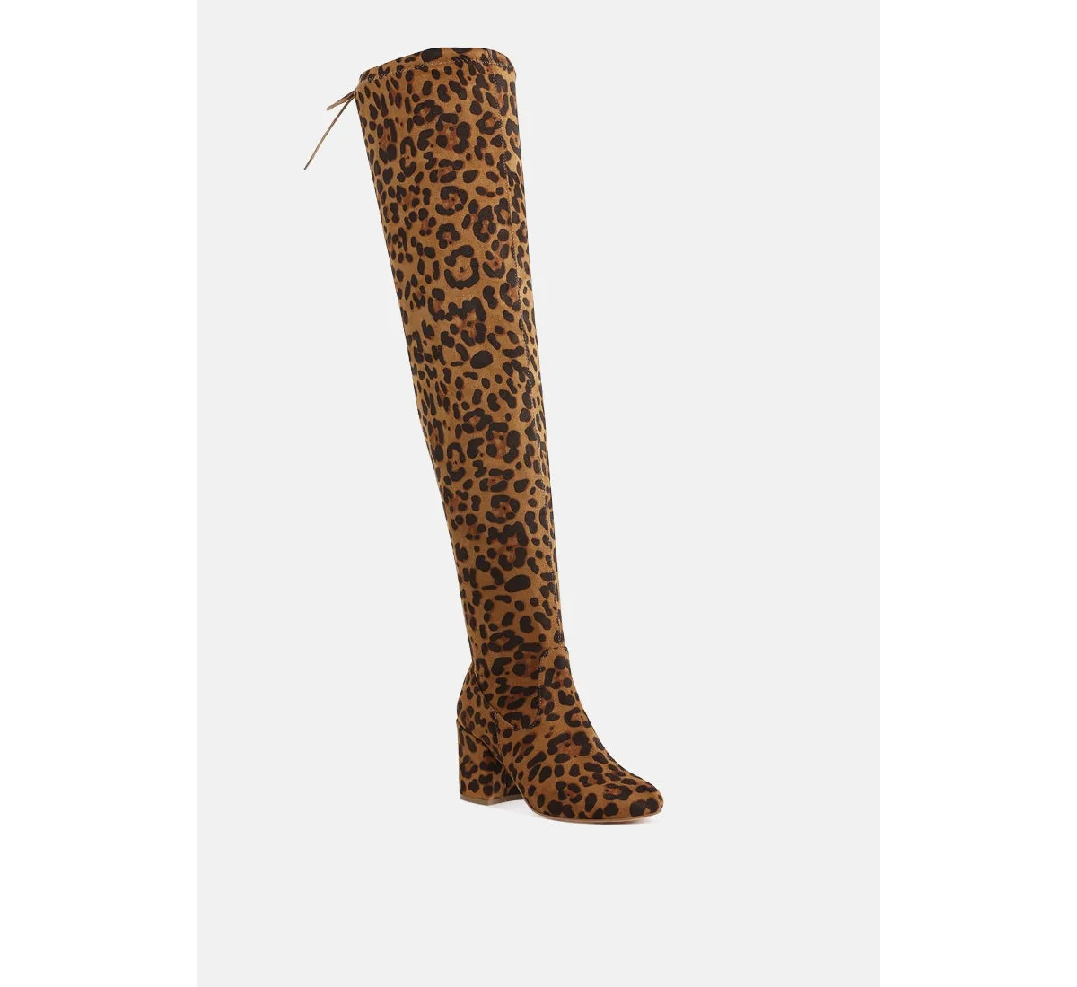 Liama Minimal Drawstring Detail Knee-High Boots by London Rag