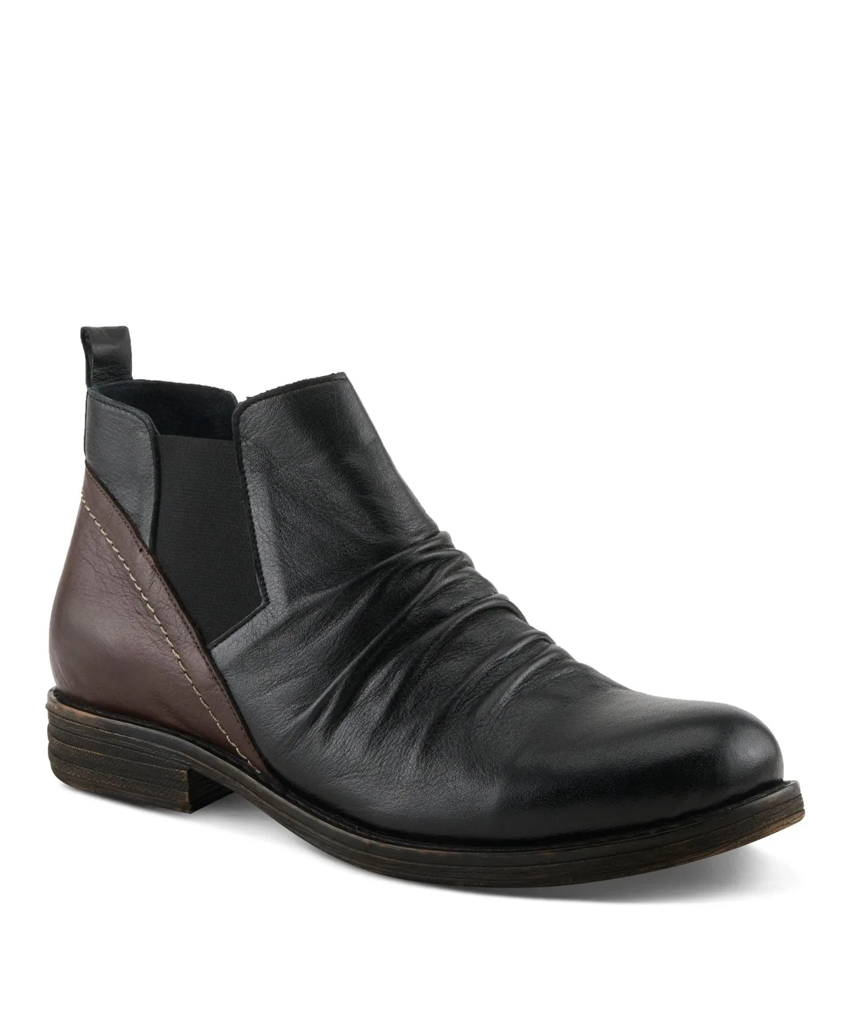 Mantaro Leather Ankle Boot with Slip-On Design Arch Support by Spring Step
