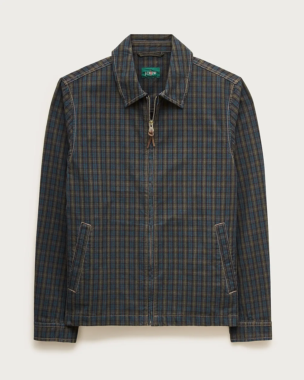 Harrington Jacket in Plaid with Straight Hem by J.Crew