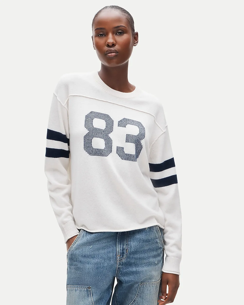 Cashmere Rugby Crewneck Sweater by J.Crew