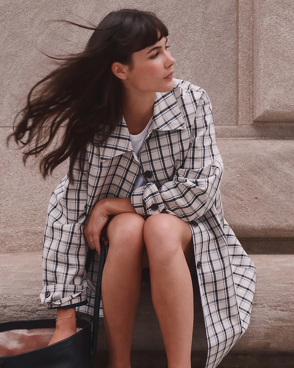 Soho Car Coat in Plaid Double-Faced Cotton by J.Crew