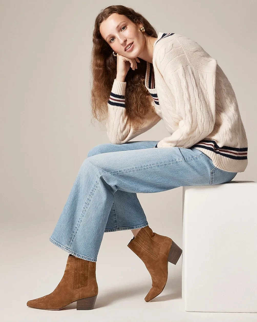 Piper Square-Toe Ankle Boots in Suede by J.Crew