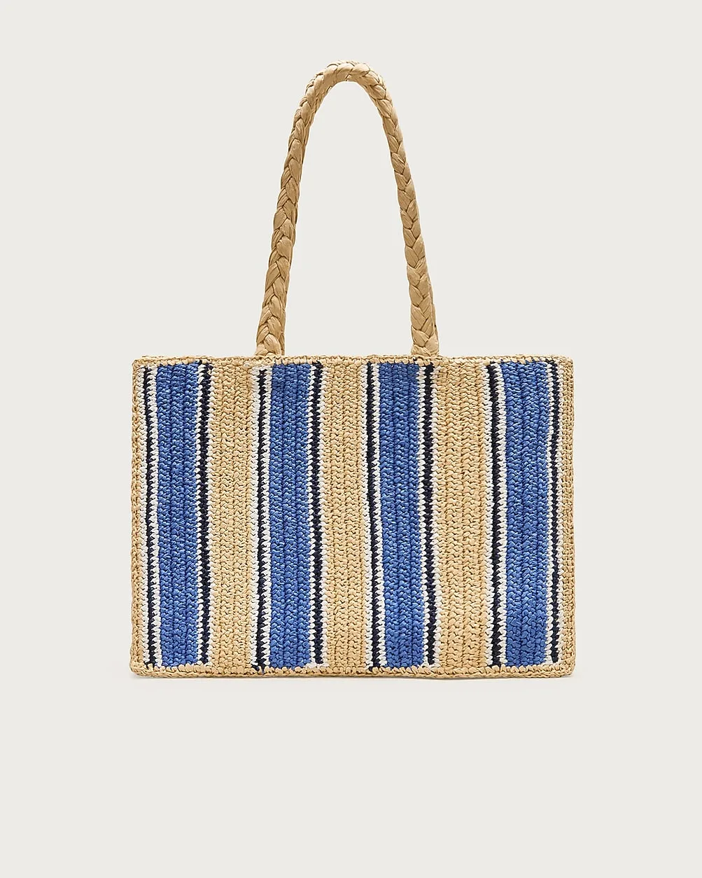 Handknotted Straw Tote Bag in Stripe by J.Crew