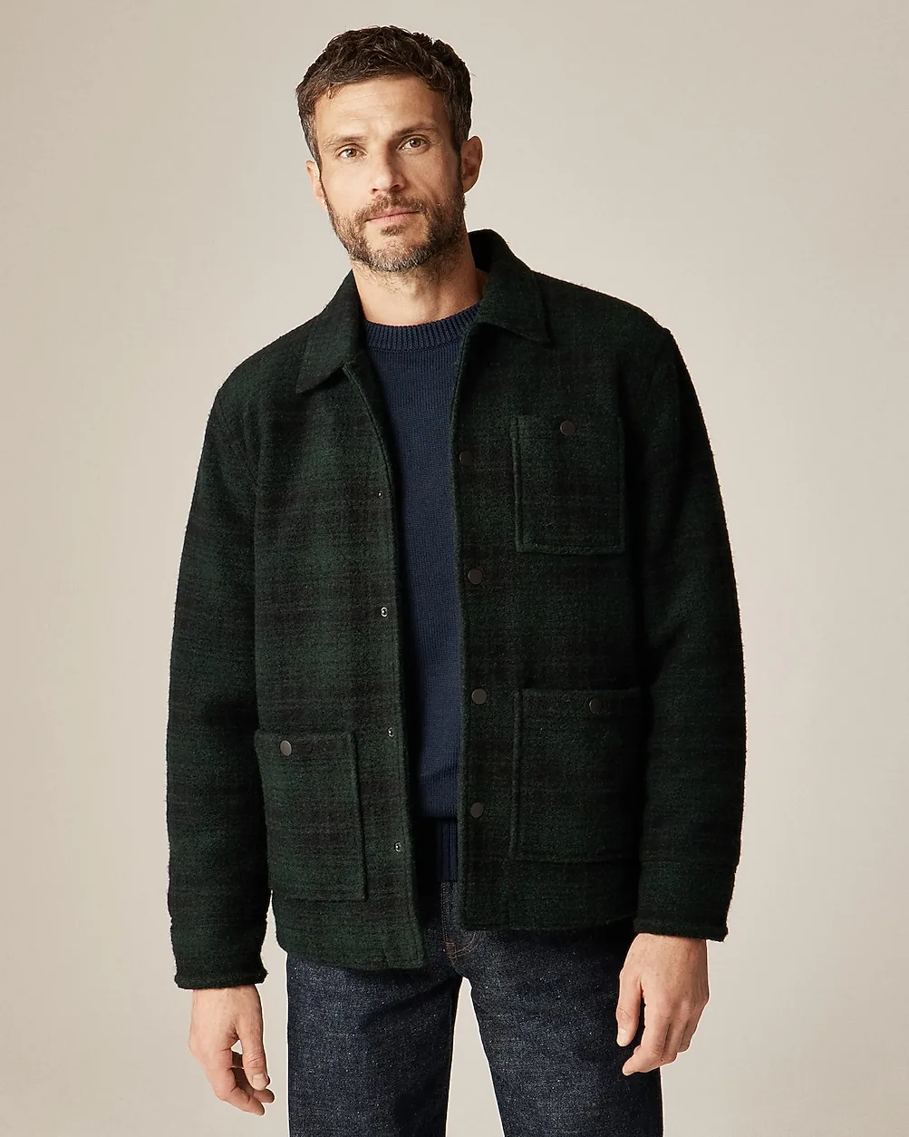 Wool-Blend Sherpa Fleece Coverall Jacket by J.Crew