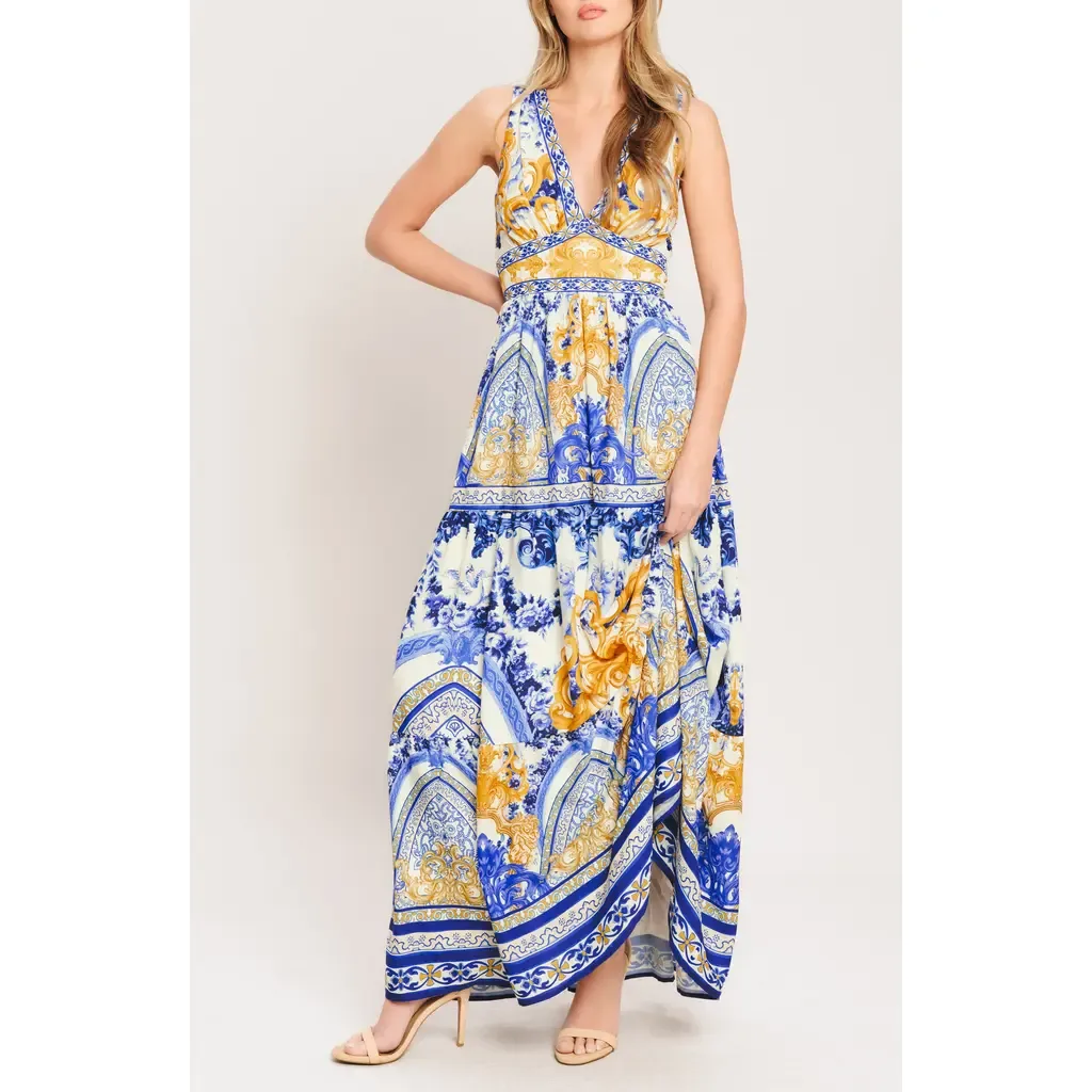 Print Maxi Dress by FLYING TOMATO