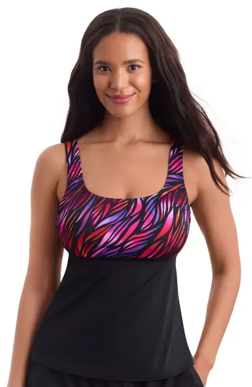 Scoopneck Chlorine Resistant Tankini Swimsuit Top by ShapeSolver Sport