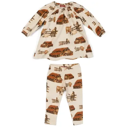 Organic Cotton Dress and Legging Set by Milkbarn