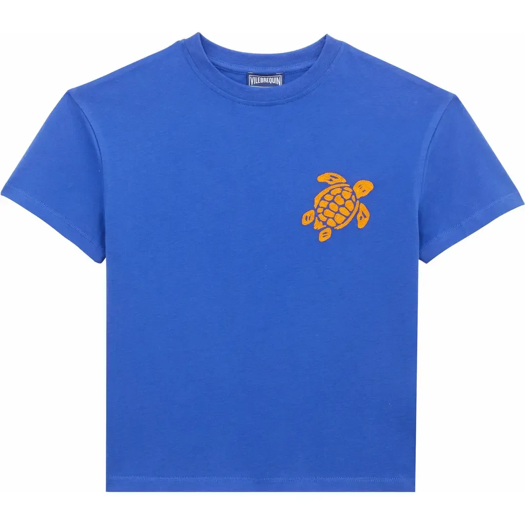 Embroidered Turtle Cotton T-Shirt by Vilebrequin
