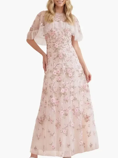 Eden Rose Cape Ankle Gown by Needle & Thread