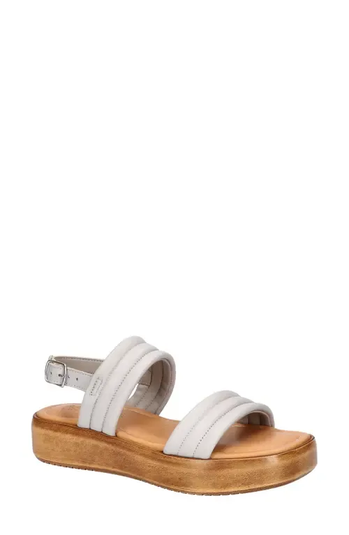 Ode Platform Sandal in Grey Italian Leather by Bella Vita