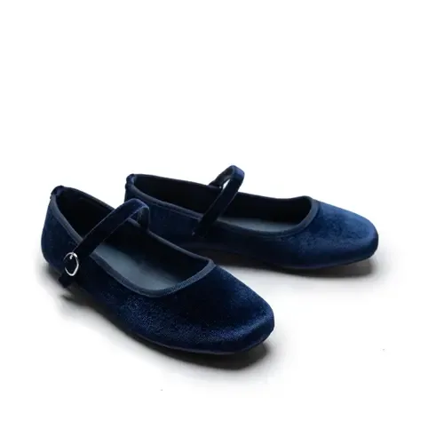 Michelle Satin Velvet Flats by Tulleen