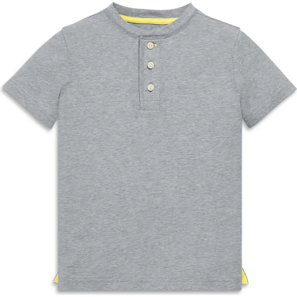 Heathered Henley Tee by Primary