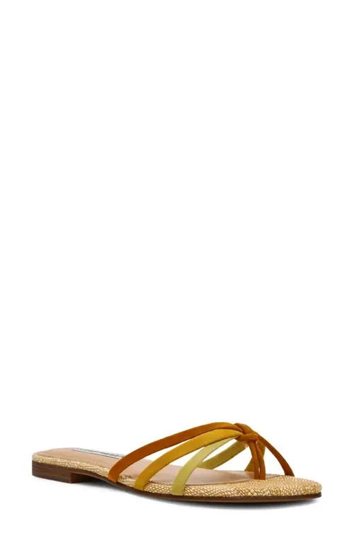 Calissi Flip Flop in Raffia Multi by Steve Madden