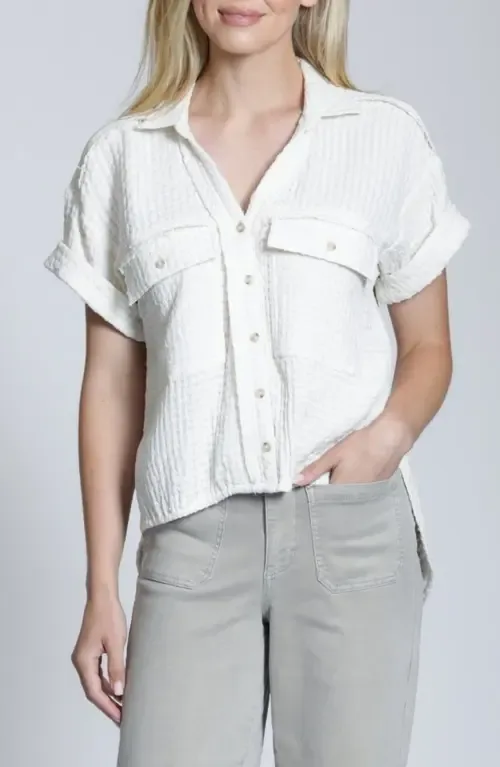 Breezy Bubble Button-Up Shirt by APNY