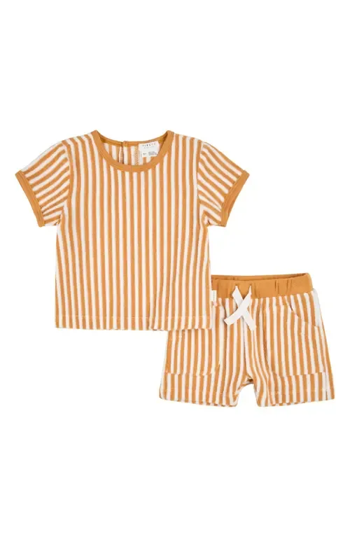 Stripe Terry T-Shirt & Shorts Set by Petit Lem