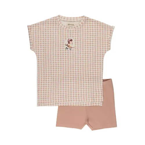 Gingham Owl Collection - Tee and Shorts by Ely's & Co.