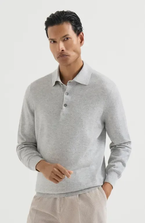 Cashmere Knit Polo Shirt by Brunello Cucinelli