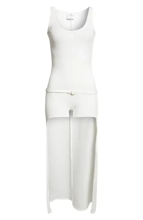 Droptail Cotton Rib Unitard by Courrèges