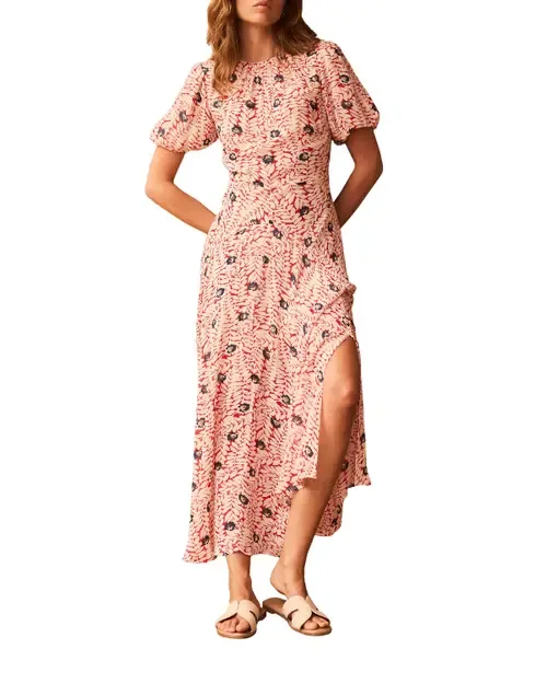 Printed Puff Sleeve Maxi Dress by MINT VELVET
