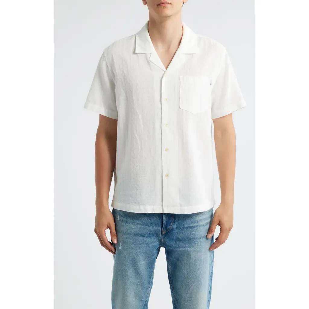Foster Cotton & Linen Blend Camp Shirt by AG