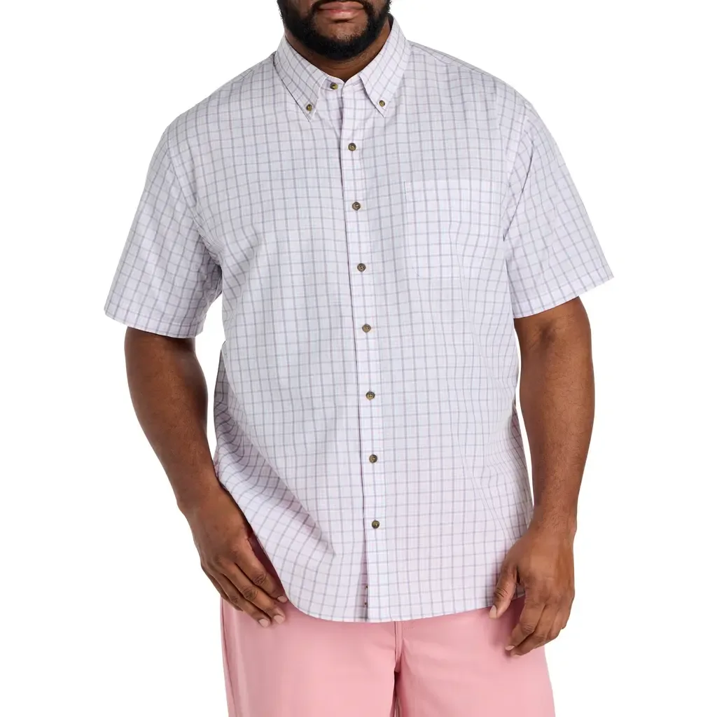 Easy-Care Small Plaid Sport Shirt V3 by Harbor Bay by DXL